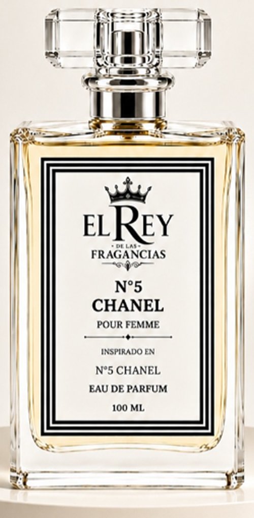 Frasco de El Rey de las Fragancias sobre un pedestal
